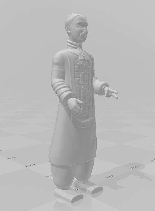 Terracotta Army General Playing Rock Paper Scissors