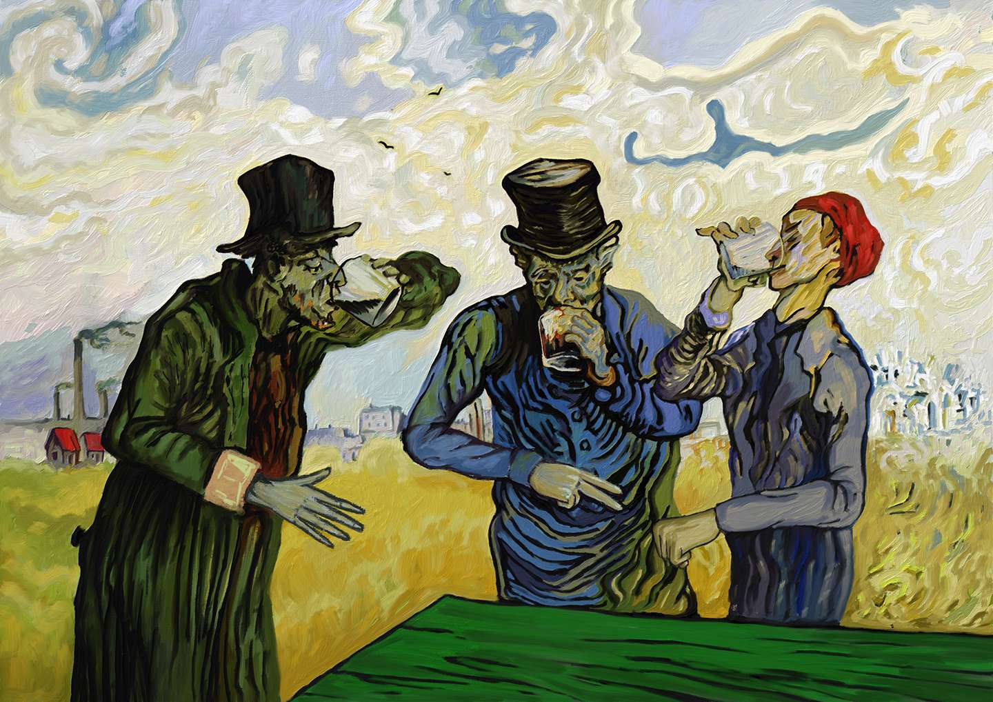 The Drinkers Playing Rock Paper Scissors