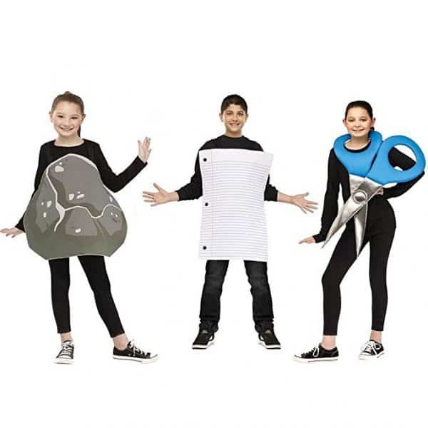 Rock Paper Scissors Adult Halloween Costume 